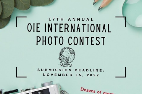 17th Annual OIE International Photo Contest. Submission Deadline: November 15. Dozens of great prizes will be awarded!