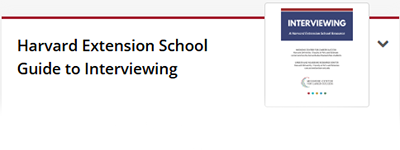 Harvard Extension School Guide to Interviewing