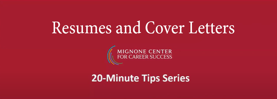resumes and cover letters 20-minute tips